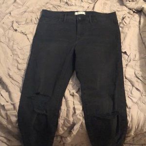 Madewell black distressed jeans